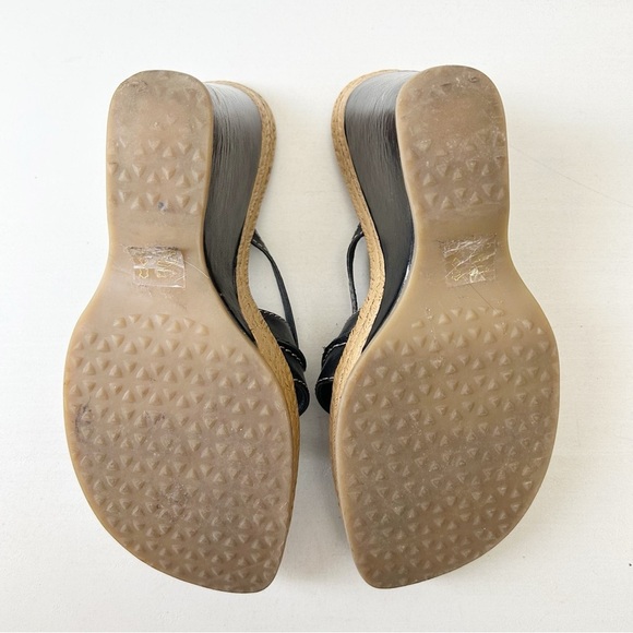 Aldo Black Strappy Wedge Sandals with Espadrille Detail Size 37 - Picture 15 of 16